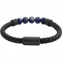 Браслет Zippo Leather Bracelet with Charms с шармами (22 см) купить в 